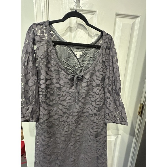 Garnet Hill Boheme Easy Lace Lined Dress Feminine Classic Minimalist Boho Sz 18 - Picture 8 of 16